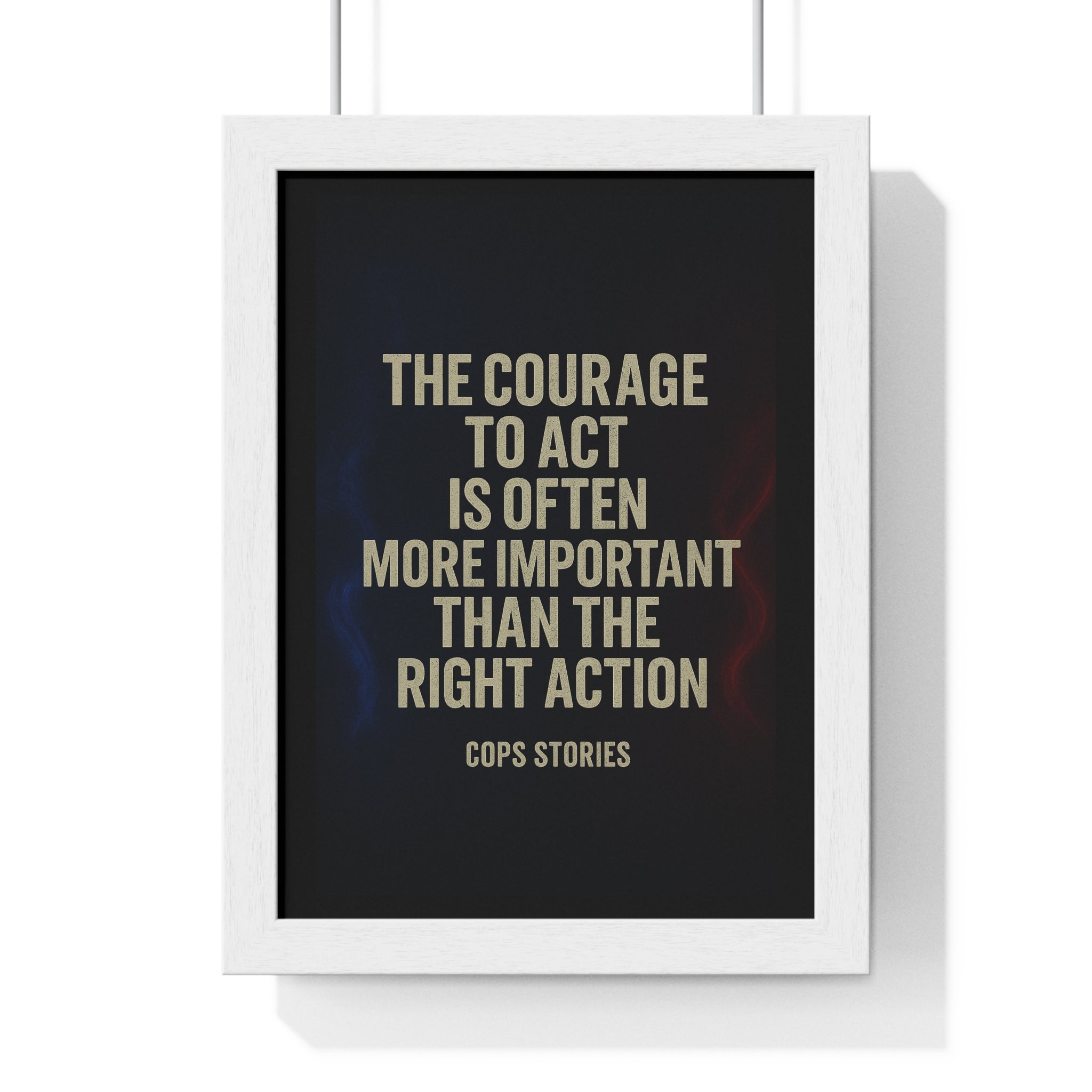 Vertical Framed Poster for Inspirational Decor, Motivational Wall Art, Gift for Police Officers, Office Decoration, Home Interiors