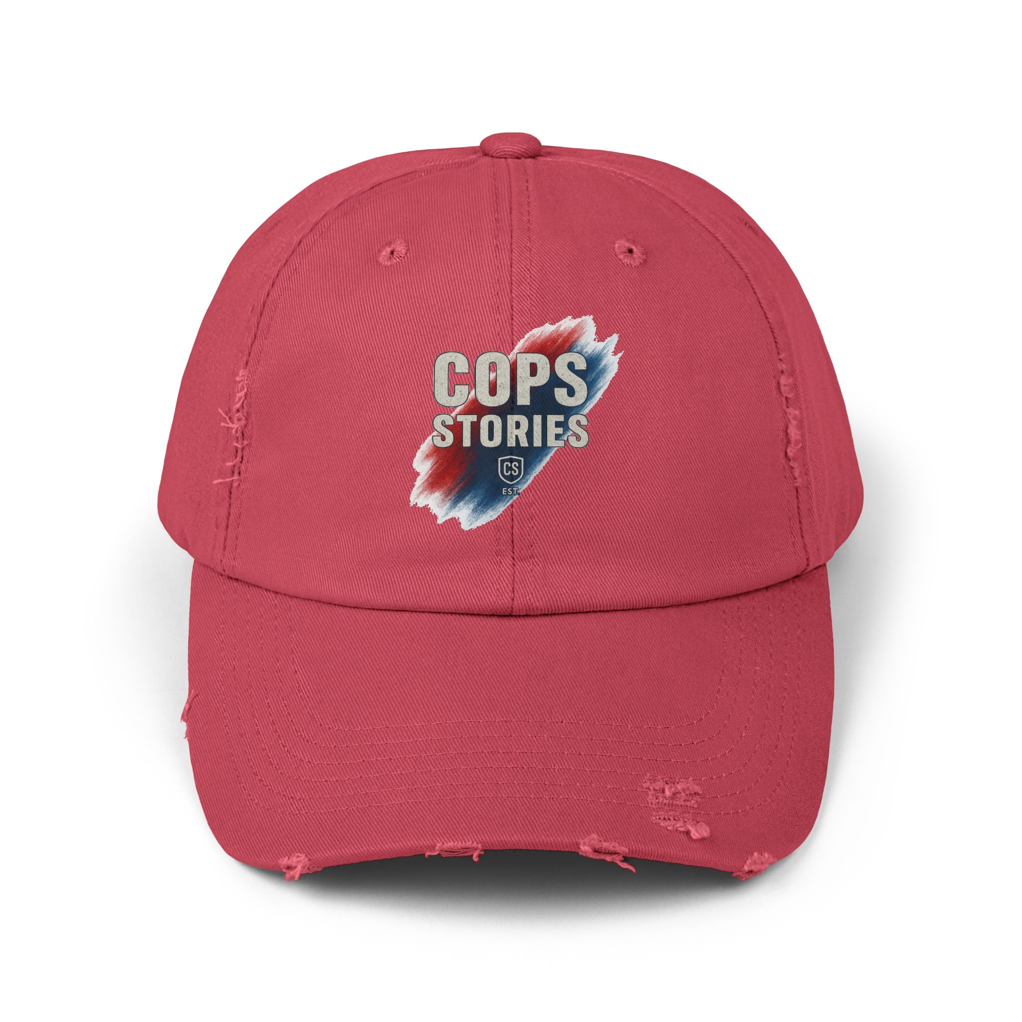 Cops Stories Unisex Distressed Cap | Casual Style, Gift for Law Enforcement, Everyday Wear, Unique Accessory, Cool Hat