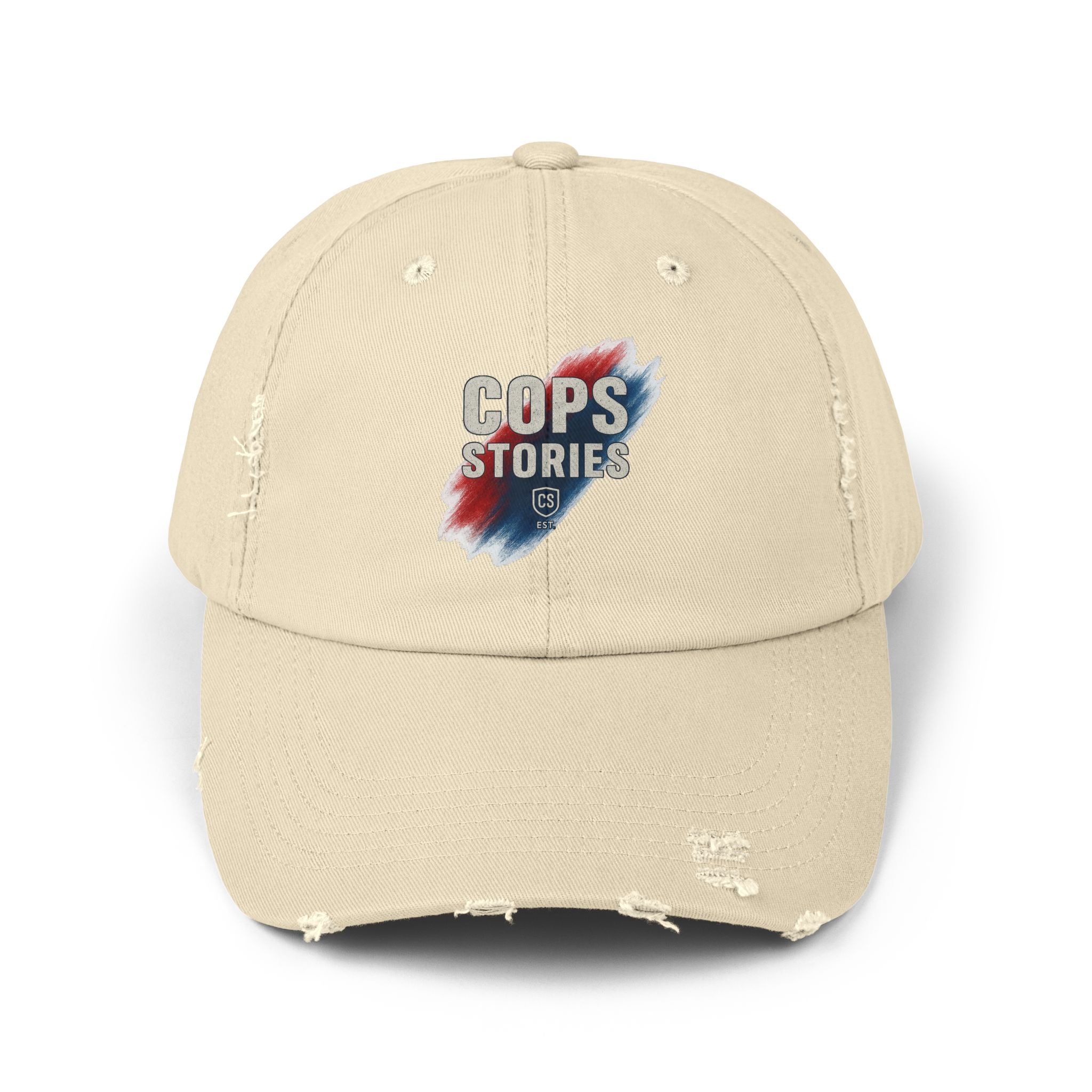 Cops Stories Unisex Distressed Cap | Casual Style, Gift for Law Enforcement, Everyday Wear, Unique Accessory, Cool Hat