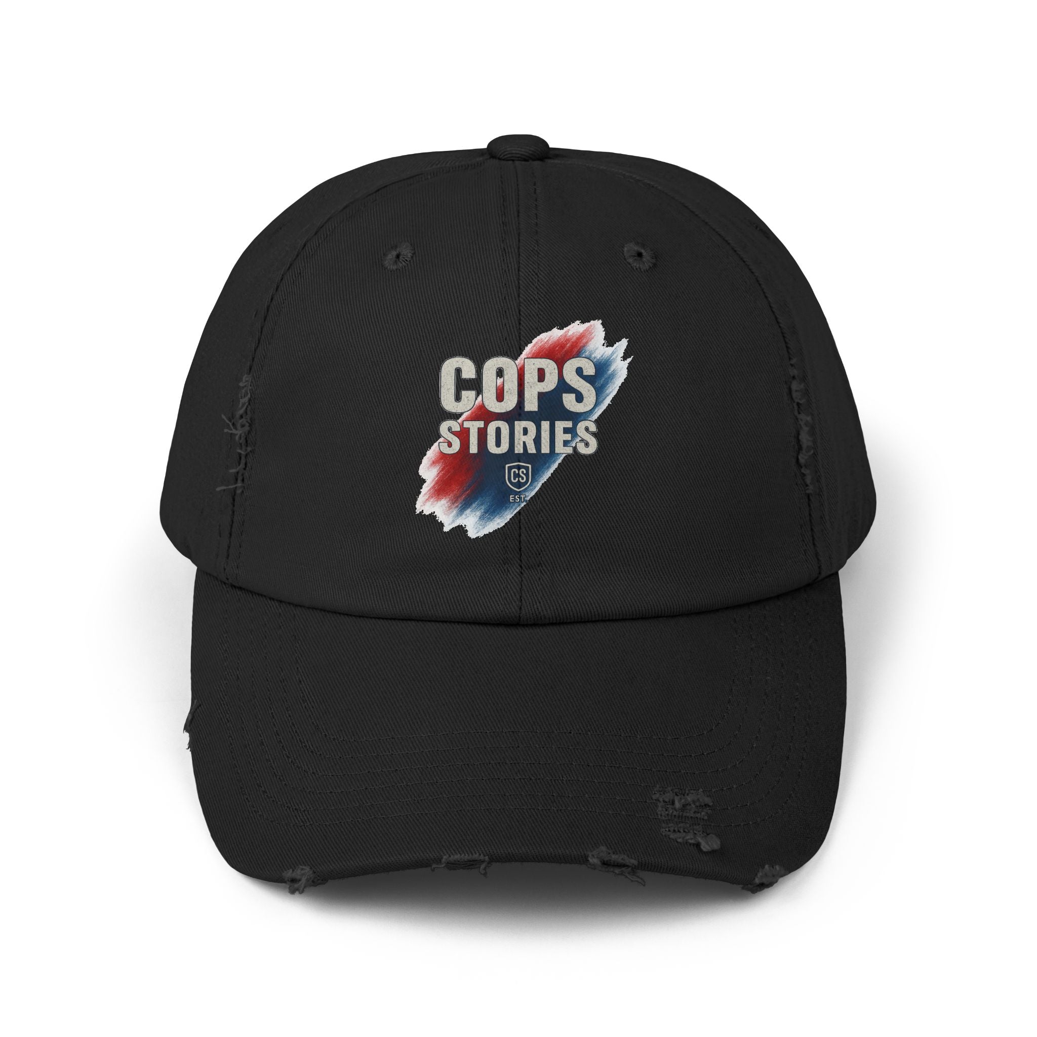 Cops Stories Unisex Distressed Cap | Casual Style, Gift for Law Enforcement, Everyday Wear, Unique Accessory, Cool Hat