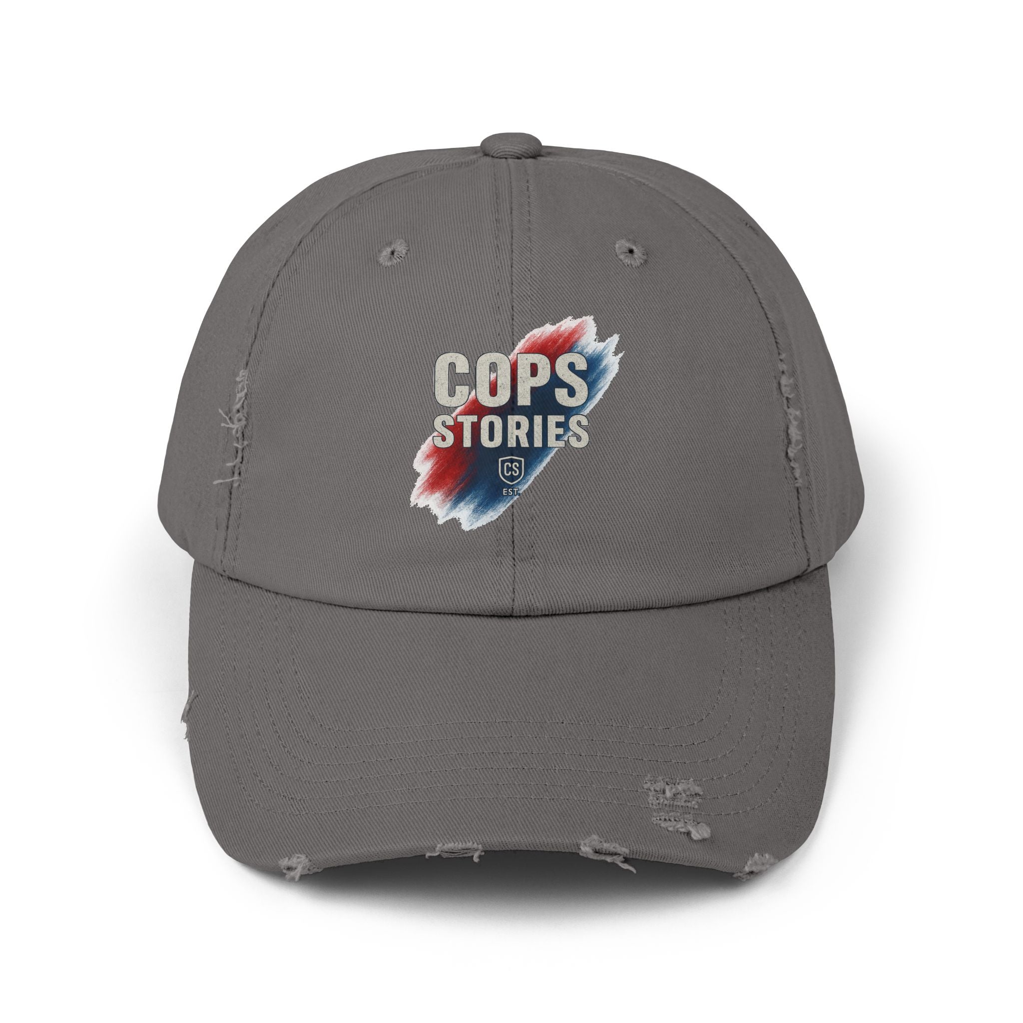 Cops Stories Unisex Distressed Cap | Casual Style, Gift for Law Enforcement, Everyday Wear, Unique Accessory, Cool Hat